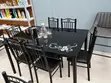 Modern 6-Seater Dining Table Set - Black - 2