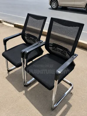 Premium Black Mesh Visitor & Conference Chair