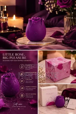 Rose Shaped Vibrator - Medical Grade Silicone