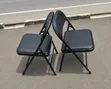 Premium Black Folding Visitor Chair - Padded - 2