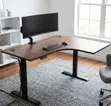 Electric Corner Standing Office Desk - L-Shaped Workstation - 4