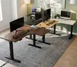 Electric Corner Standing Office Desk - L-Shaped Workstation - 5