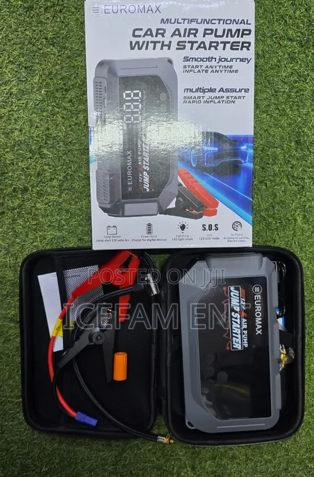 Euromax Jump Starter na Tire Inflator - 3000A - 1