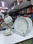 Demure 12-Piece Breakfast Set - 6 Plates & 6 Mugs - 1