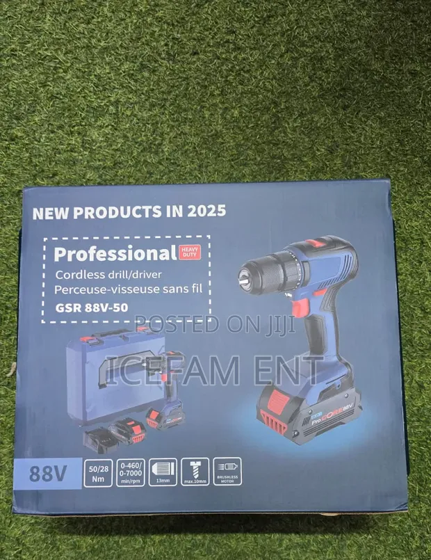 Bosch Cordless Hammer Drill 88V Inachajiwa - 1