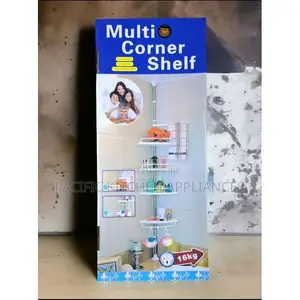4 Layer Multi Corner Shelf Tension Pole Bathroom Organizer