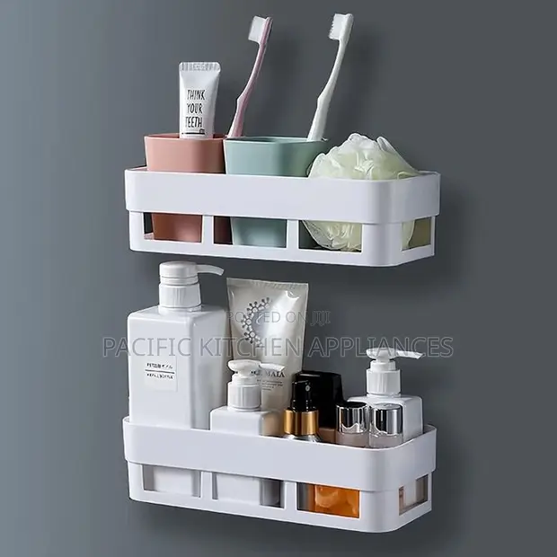 Plastic Kitchen Bathroom Wall Corner Shelf - 1