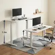 White Powered Height-Adjustable Desk - 3
