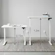 White Powered Height-Adjustable Desk - 4