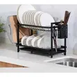 Gold 2-Tier Dish Rack - Modern, Durable & Space-Saving - 1
