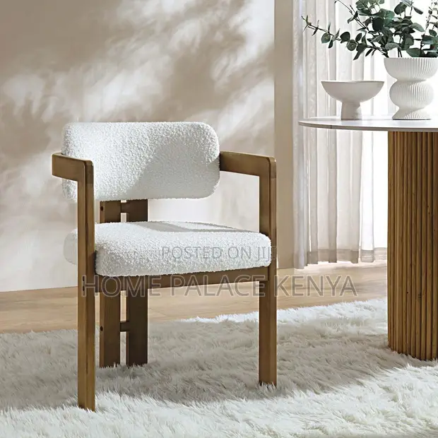 High Quality Padded Tufted Dining Chair - White - 1