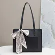 Black Women's Tote Bag - Burgundy & Black - 1