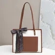 Black Women's Tote Bag - Burgundy & Black - 4