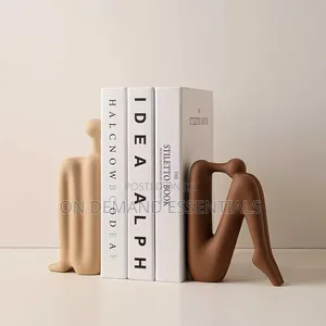 Modern Abstract Figure Ceramic Bookends