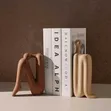 Bookends za Keramik za Kielelezo cha Kisasa cha Abstract - 2