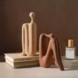 Bookends za Keramik za Kielelezo cha Kisasa cha Abstract - 4