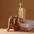 Bookends za Keramik za Kielelezo cha Kisasa cha Abstract - 5