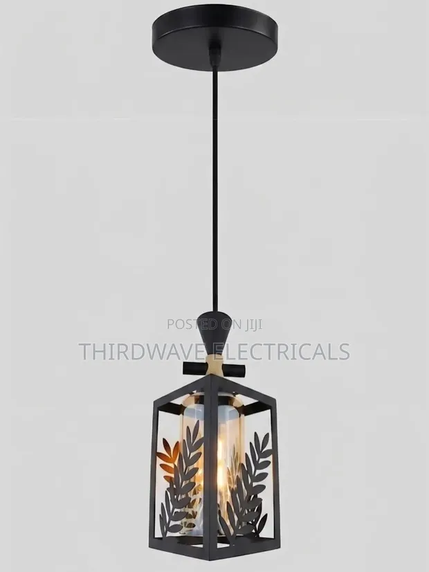 Modern Leaf Cutout Single-Pendant Ceiling Light - 1