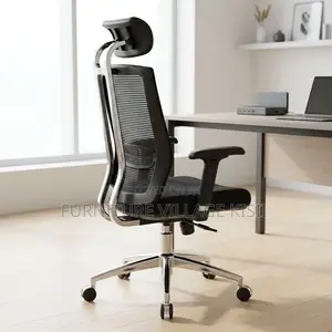 Kiti cha Ofisi cha Ergonomic chenye Kichwa cha Ngozi