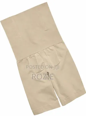 Beige Cotton High Waist Biker Tummy Tucker Shapewear
