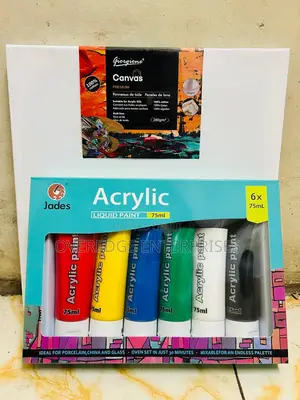 Acrylic Paints Set with 30cmx30cm Canvas