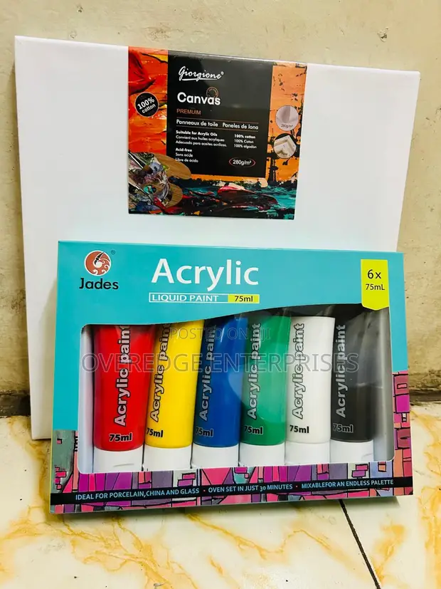Acrylic Paint and Canvas Board Set - 1