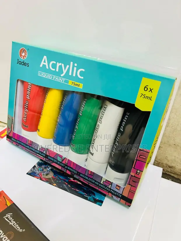 Set ya Rangi za Akriliki 6pcs - Nzuri na Inafaa - 1