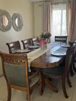 Furniture Palace Meza ya Kula ya Mbao Imara ya Viti 10 - 2
