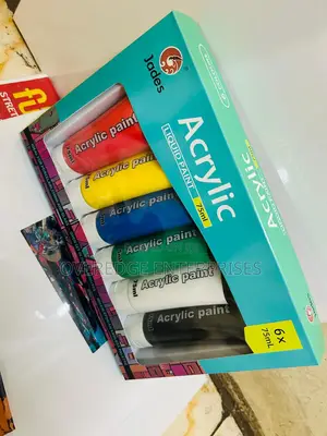 Rangi za Acrylic za Kioevu Mbalimbali - Vipande 6