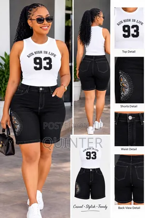 Josef Seibel Black Denim Shorts