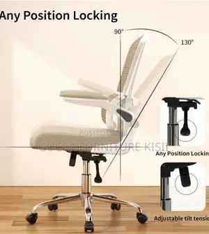 Kiti cha Ofisi cha Midback Mesh chenye Armrest Zinazofunguka
