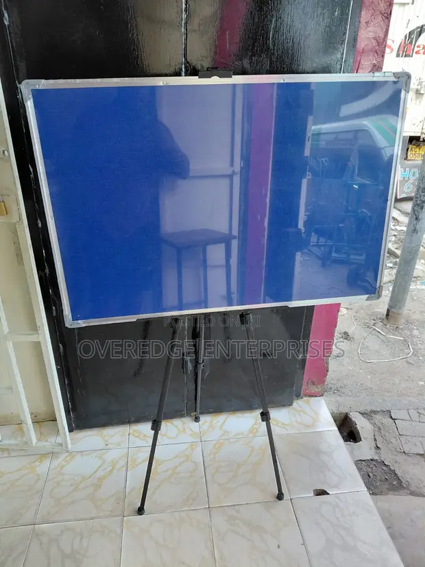 3ft x 2ft Notice Board with Metal Easel Stand - 1