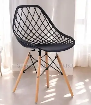Kiti cha Patio cha Kisasa cha Eames chenye Uingizaji Hewa - Nyeusi