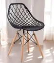 Kiti cha Patio cha Kisasa cha Eames chenye Uingizaji Hewa - Nyeusi - 1