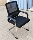 Kiti cha Ofisi cha Wageni cha Ergonomic Nyeusi cha Mesh - 2
