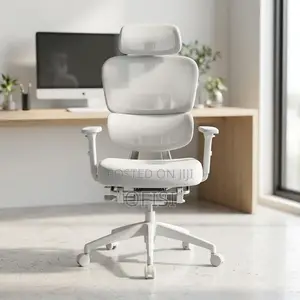 Kiti cha Ofisi Nyeupe cha Ergonomic Orthopedic