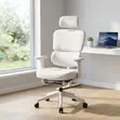 Kiti cha Ofisi Nyeupe cha Ergonomic Orthopedic - 4