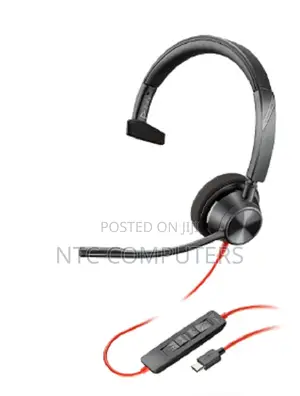 Poly Blackwire 3310 Monaural USB-C Headset + USB-C/A Adapter