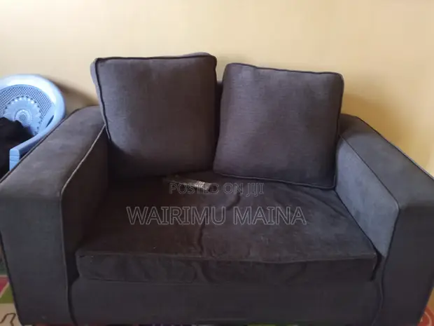7-Seater Dark Grey Sofa Set - 1