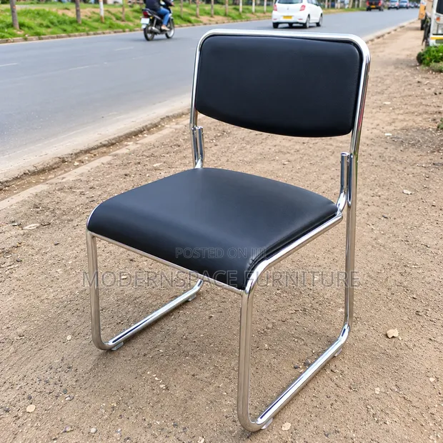 Office Waiting Chairs with Chrome Frame - 1
