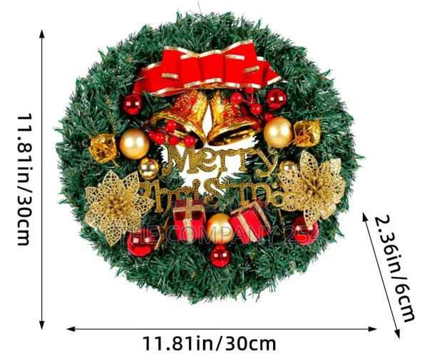 Krismasi Wreath 30cm na Taa - 1