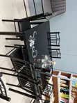 Modern Black 6 Seater Dining Table Set - 4