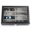 8-Slot PU Leather Sunglasses Organizer Box - 1