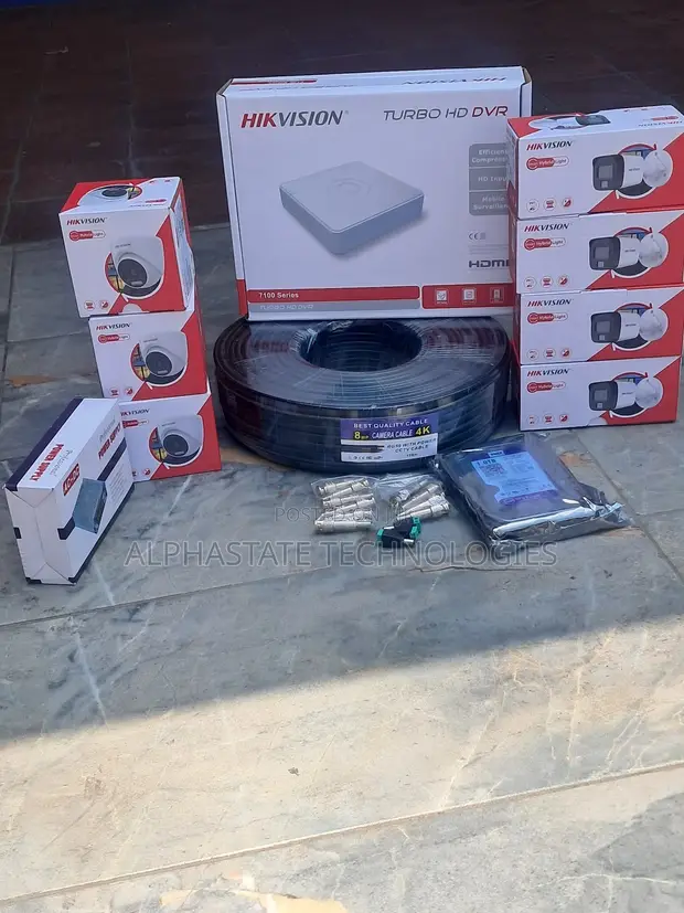 Hikvision 4 Channel 1080P Smart Hybrid CCTV Complete Kit - 1