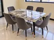 6 Seater Modern Marble Dining Table Set - 5
