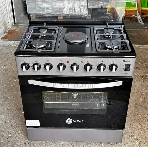 Nunix 60x80 4 Gas + 1 Electric Standing Cooker with Electric Oven - 1