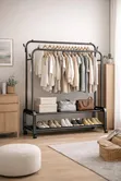Heavy-Duty Double Rail Clothes Rack - 4