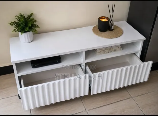 Imported Executive TV Stand with Shelves and Cabinet - 1