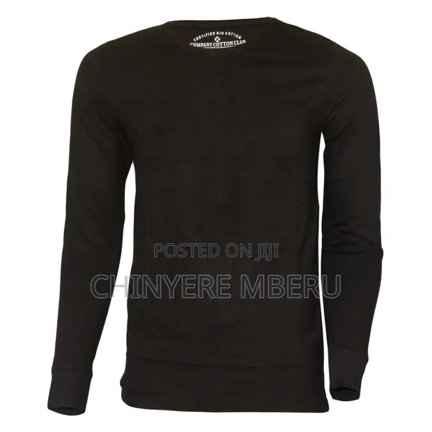 Slim Fit Black Long Sleeve Shirt - 1