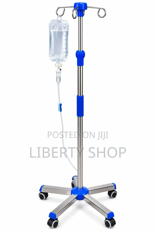 Medical Drip Stand with Moveable Base - 1
